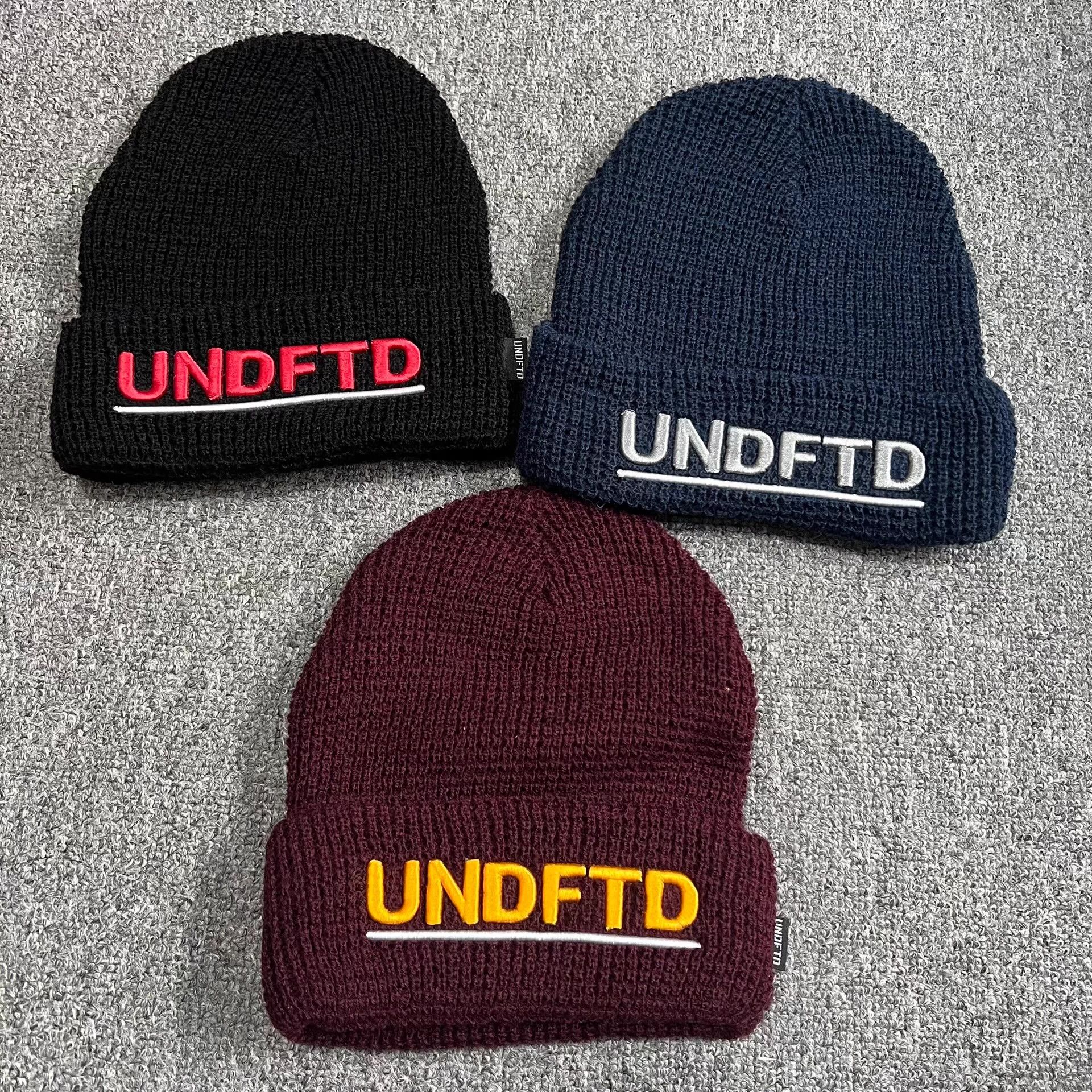 Undefeated Undefeated Embroidered Knitted Beanie Three colors Q7 Size ONE SIZE - 1 Thumbnail