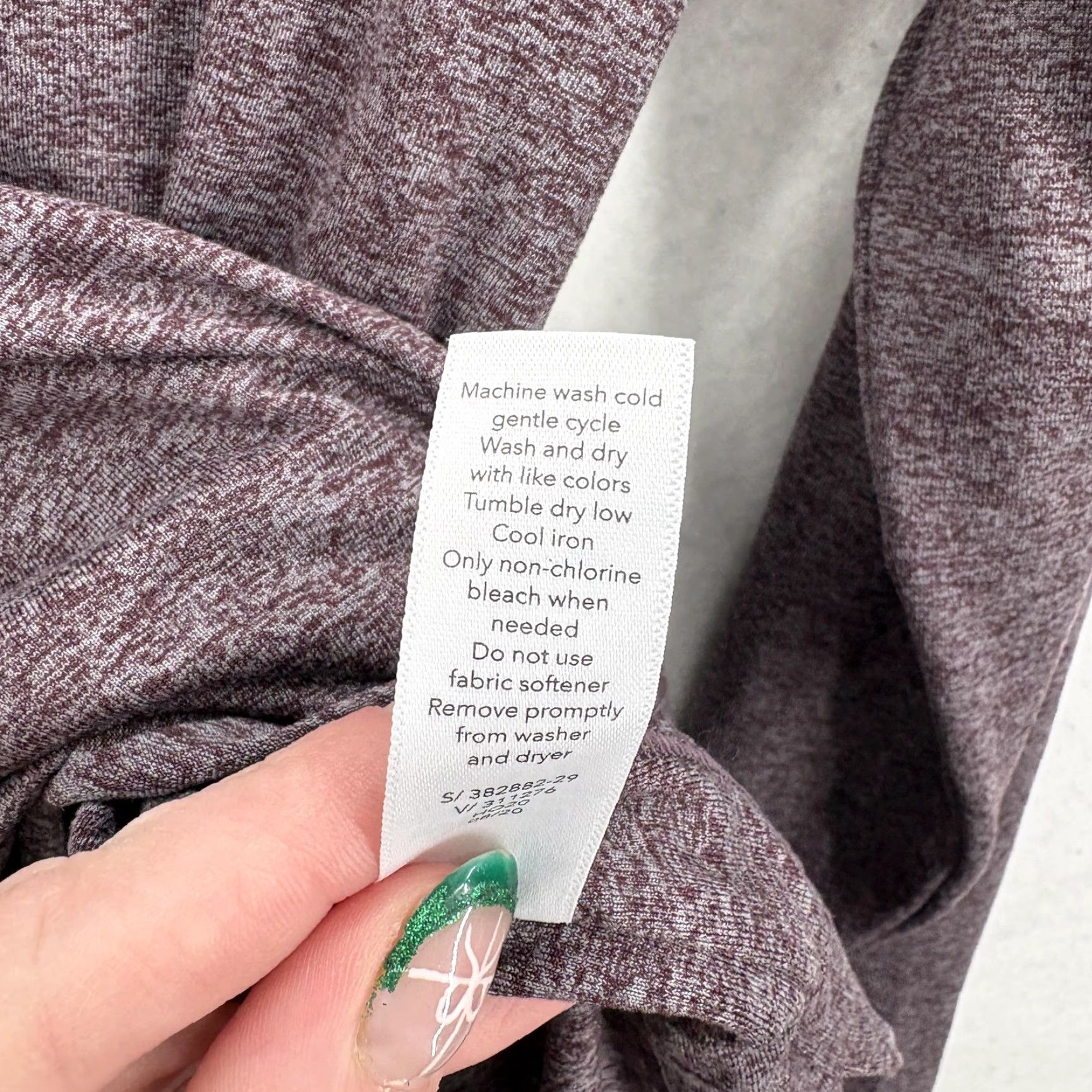 Athleta Athleta Hoodie Sweatshirt Womens Large Purple Heather Cowl Neck Gym Yoga Uptempo Size L / US 10 / IT 46 - 6 Thumbnail