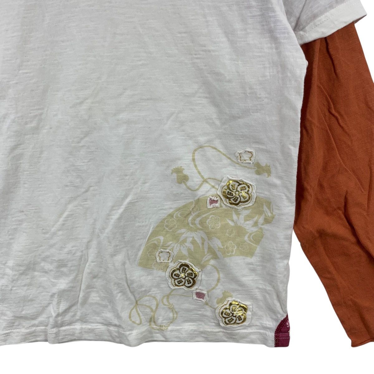 Vintage Vintage JAPAN TRADITIONAL TEMPLE Souvenir Y2K Polo Tee Size M / US 6-8 / IT 42-44 - 5 Thumbnail
