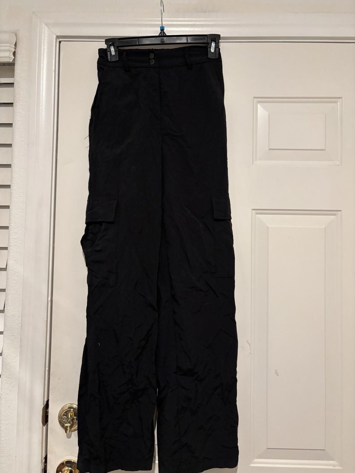Designer Womens sz S Happily Grey black athletic cargo pants #550 Size 28" / US 6 / IT 42 - 1 Thumbnail