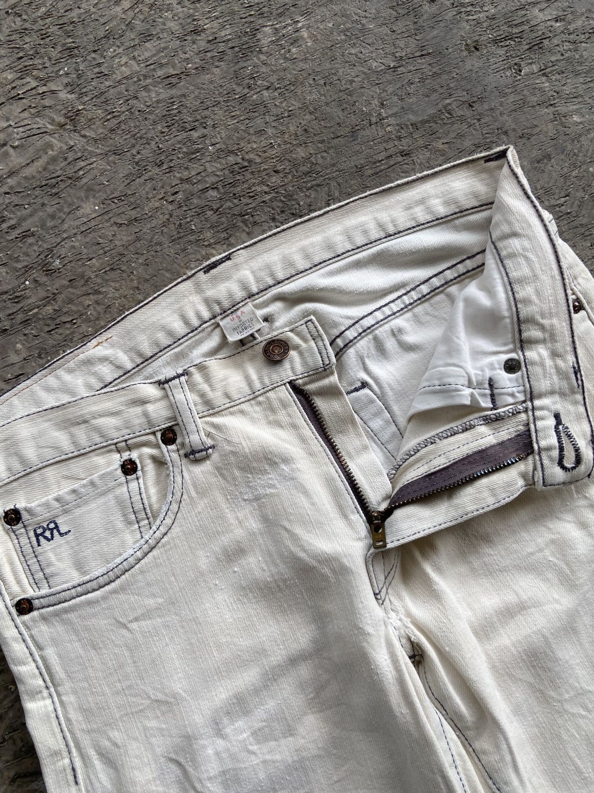 RRL Ralph Lauren 1990s RRL Ralph Lauren - Destressed Jeans Pants Size US 27 - 4 Thumbnail