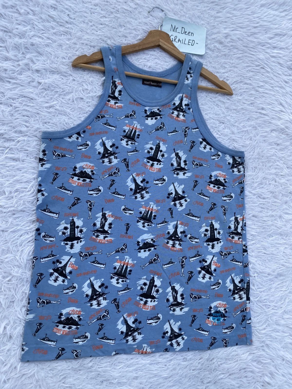 Stussy Rare Vintage Stussy World Tour Summer Cruze Singlet Size US M / EU 48-50 / 2 - 2 Thumbnail