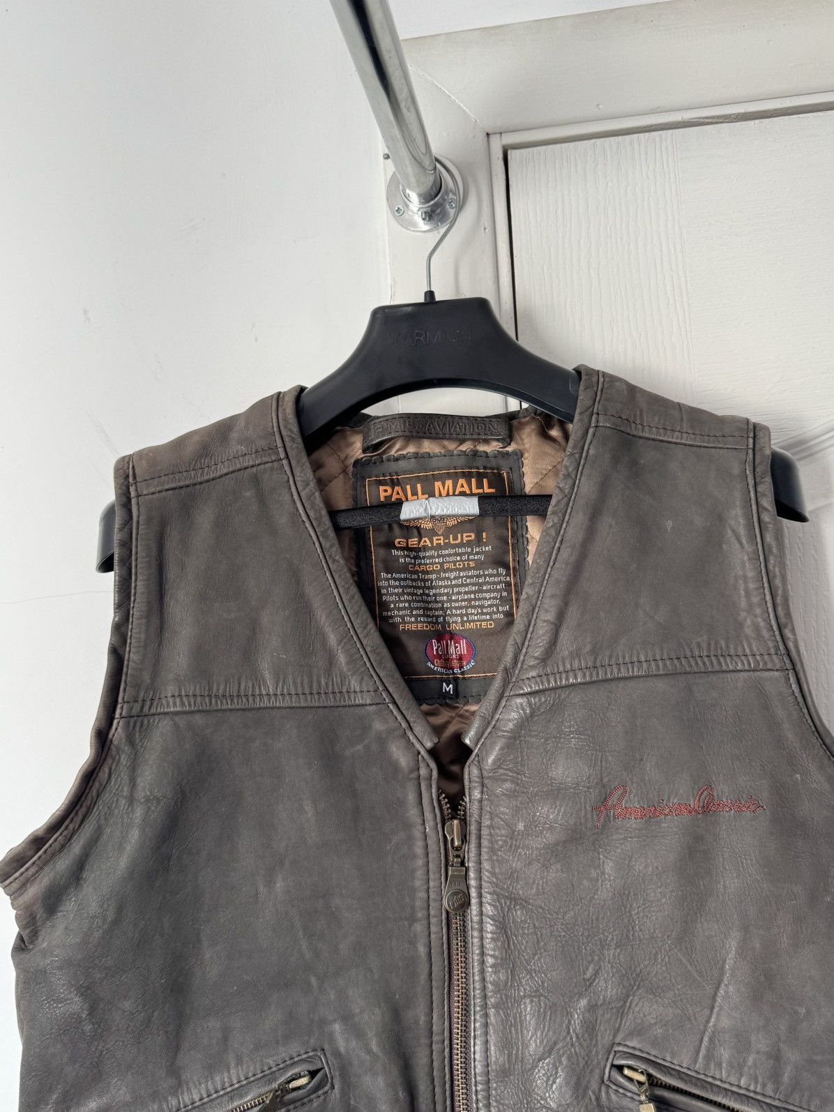 Vintage Vintage 90s Pall Mall Leather Brown Vest Jacket Size US M / EU 48-50 / 2 - 4 Thumbnail