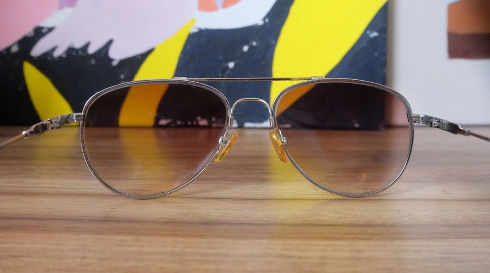 Japanese Brand Charmant Aviator Sunglasses Made in Japan Size ONE SIZE - 6 Thumbnail