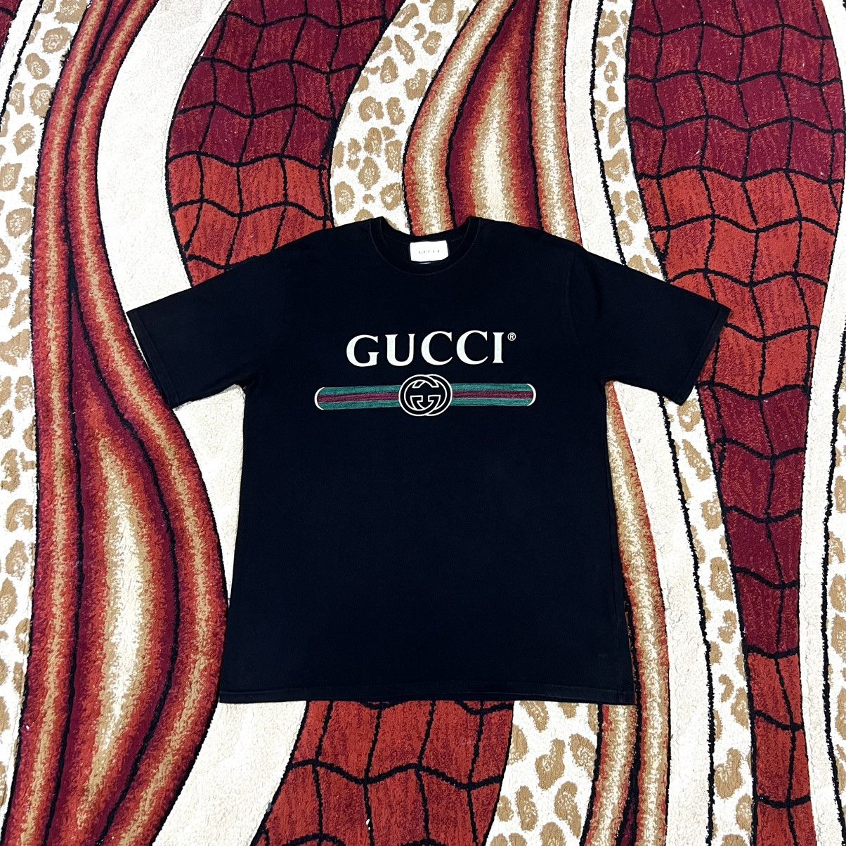 Vintage Gucci Big Logo Luxury T Shirt
