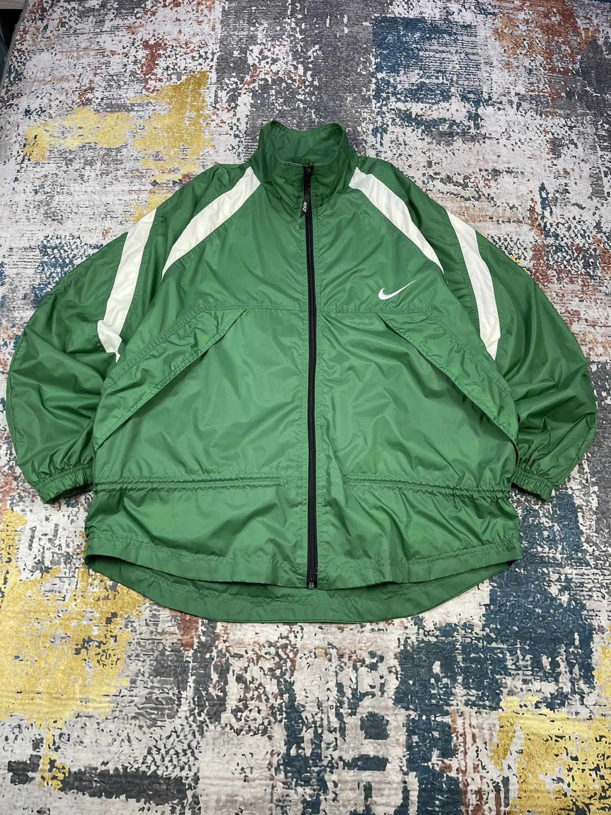 Nike Vintage 90s Nike Retro Green White Windbreaker Jackets Size US M / EU 48-50 / 2 - 1 Thumbnail
