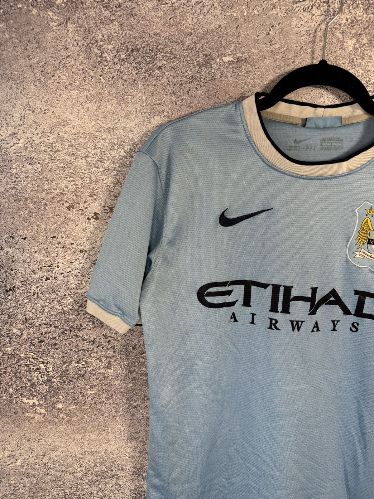 Nike × Vintage KUN AGUERO Vintage Manchester City 2013/14 Nike Jersey Size US S / EU 44-46 / 1 - 3 Thumbnail