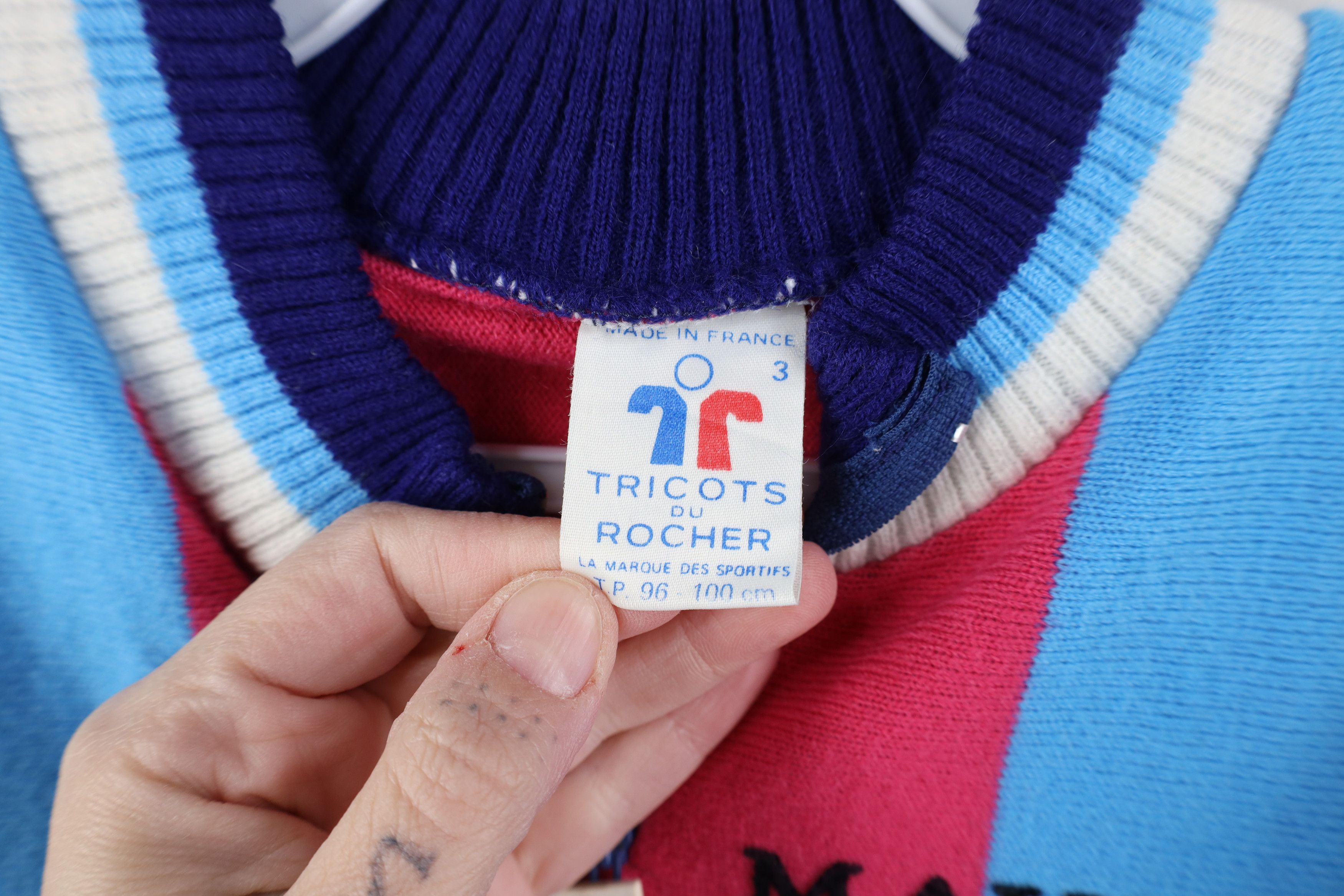 Vintage Vintage 80s Cycles Mercier Knit Long Sleeve Cycling Jersey Size US M / EU 48-50 / 2 - 9 Thumbnail