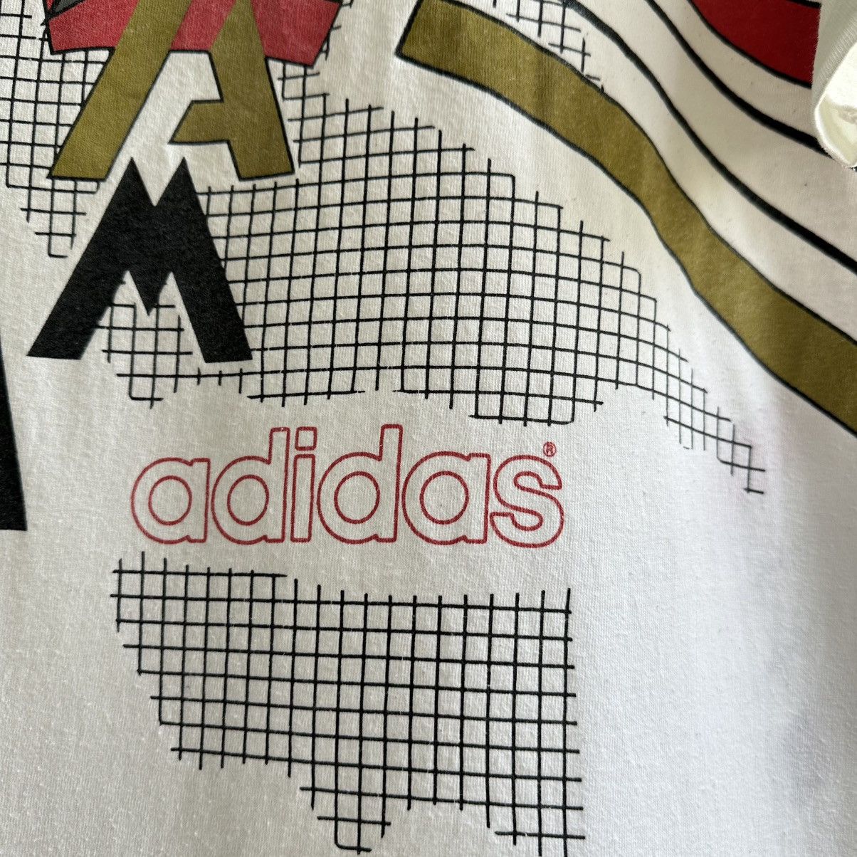 Adidas × Vintage Vintage 90s Adidas Single Stitch Graphic Tee Size US XL / EU 56 / 4 - 8 Thumbnail