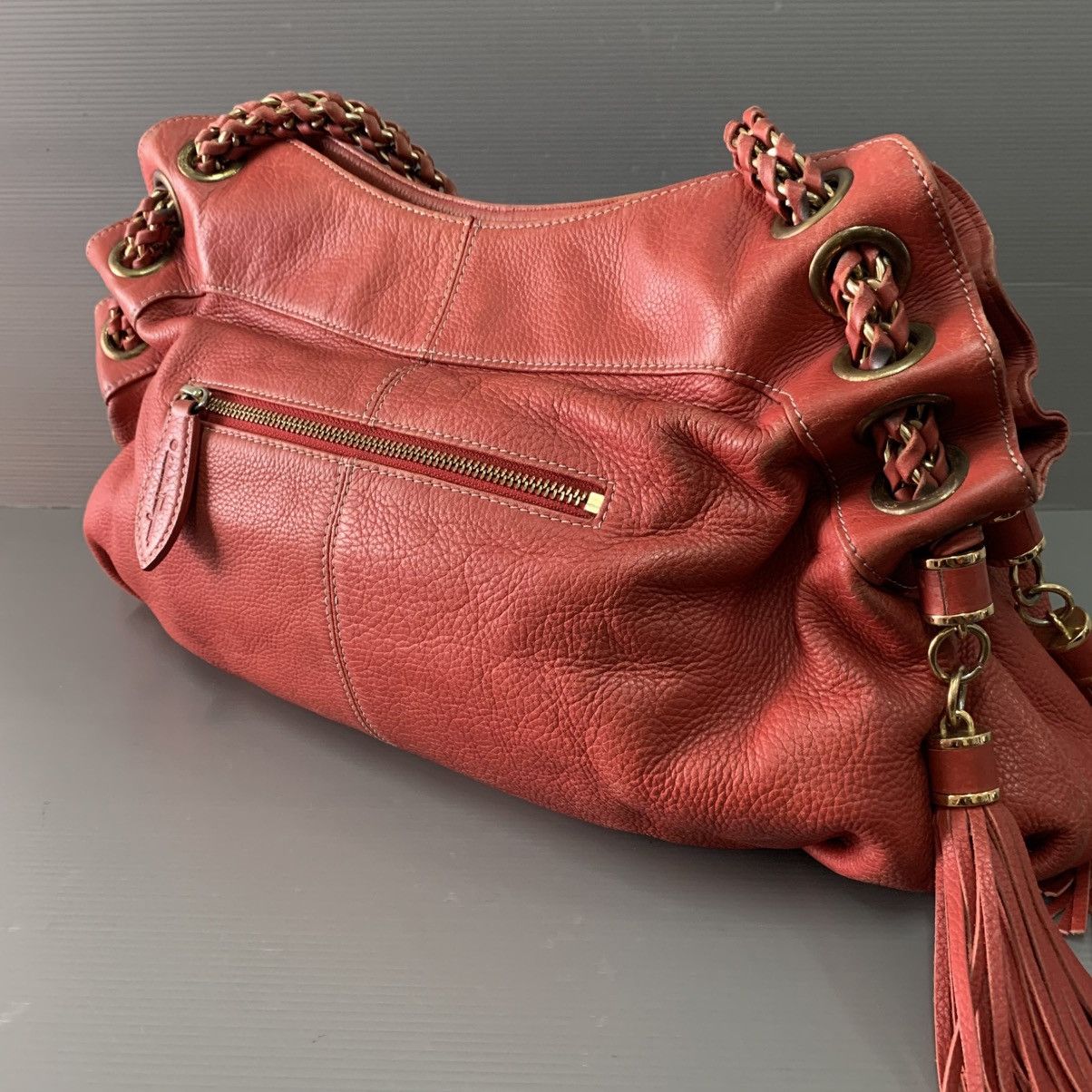 Salvatore Ferragamo Salvatore Ferragamo Red Shoulder Bag Size ONE SIZE - 8 Thumbnail