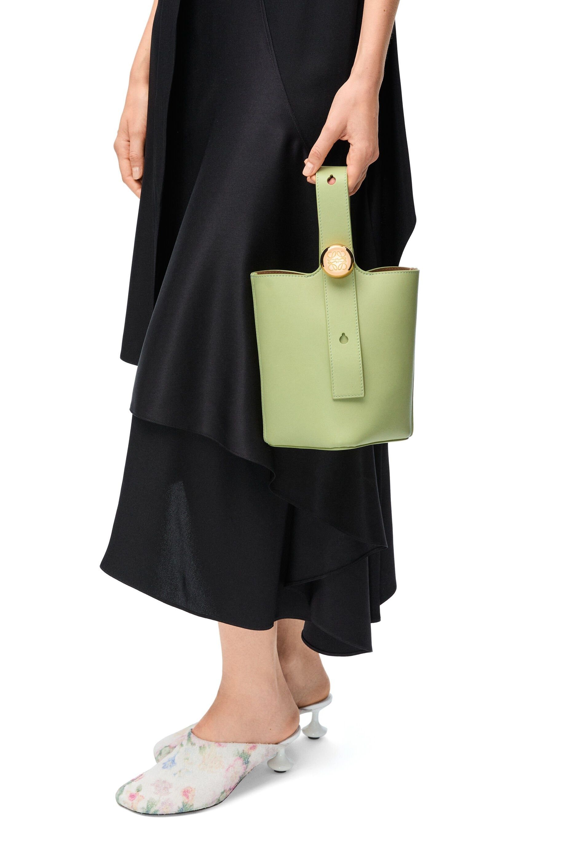 Loewe o1in1g0426 Size: OS/ Mini Pebble Bucket Bag in Light Pear Size ONE SIZE - 3 Thumbnail