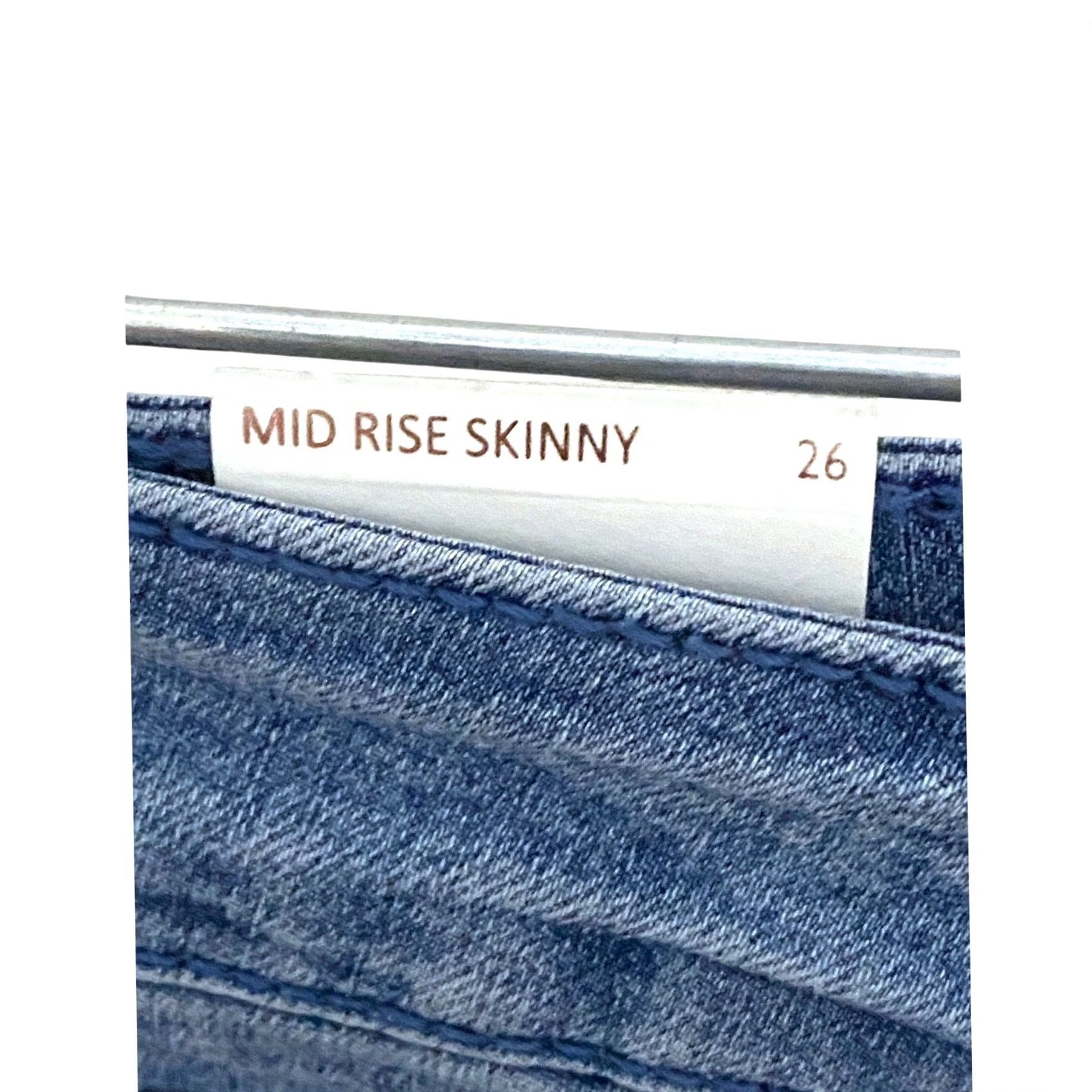 Forever 21 Forever 21 Mid Rise Skinny Jeans Womens 26 Denim Slim Jeans NWT Blue 5-Pocket Casual Preppy Size 26" / US 2 / IT 38 - 6 Thumbnail