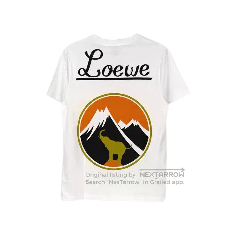 Loewe Loewe White Back Elephant Pattern Short Sleeve Size L / US 10 / IT 46 - 2 Thumbnail
