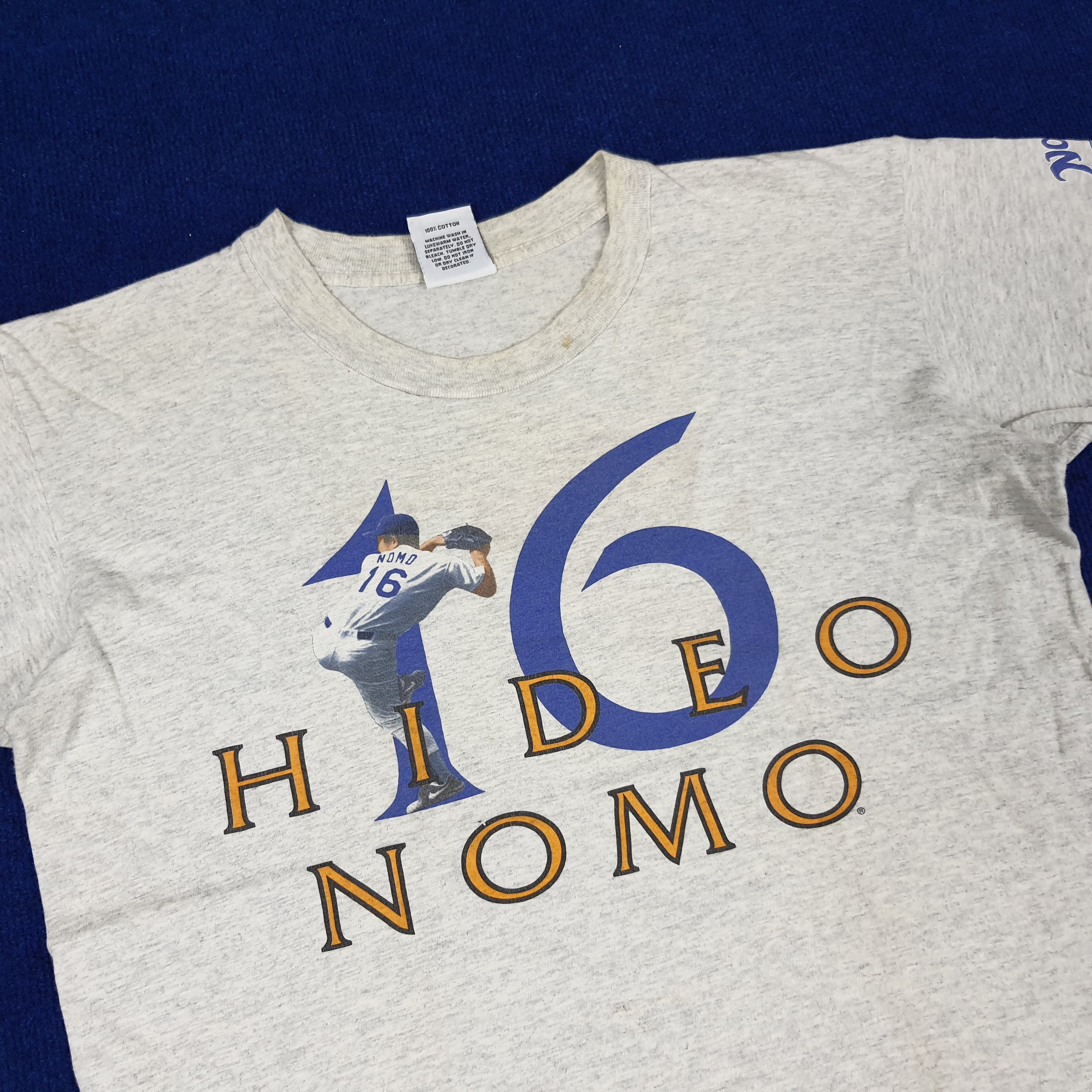 MLB × Vintage Vintage 90s MLB L.A DODGERS Hideo Nomo Legend Player T-shirt Size US L / EU 52-54 / 3 - 2 Thumbnail