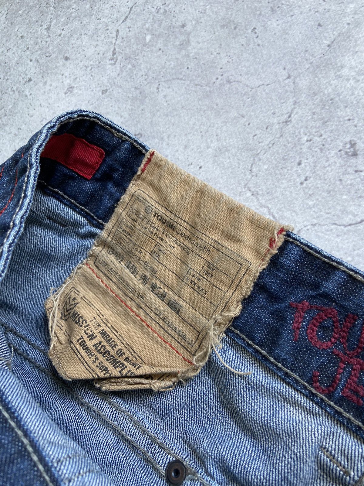 Japanese Brand Tough Jeansmith Japanese Distressed Denim Jeans Size US 34 / EU 50 - 3 Thumbnail