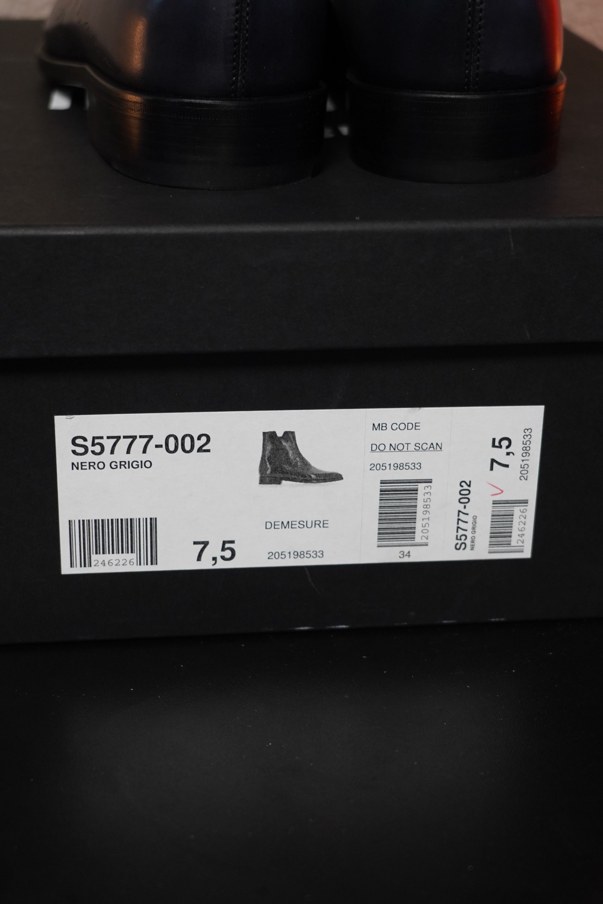 Berluti Berluti Demesure Scritto Leather Chelsea Boots Nero Grigio Size US 8.5 / EU 41-42 - 14 Thumbnail