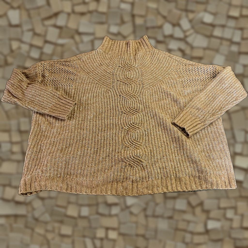 Vintage Maurices Sweater Women's Size Large Brown Knit Pullover Mock Neck Size L / US 10 / IT 46 - 1 Thumbnail
