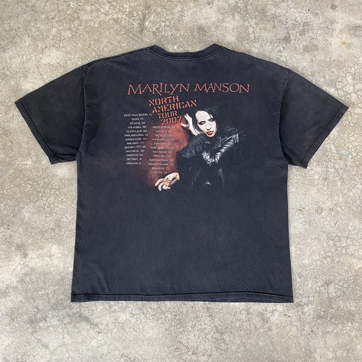Band Tees VTG 2000s Marilyn Manson N. American Tour Double Sided Tee Size US XXL / EU 58 / 5 - 6 Thumbnail