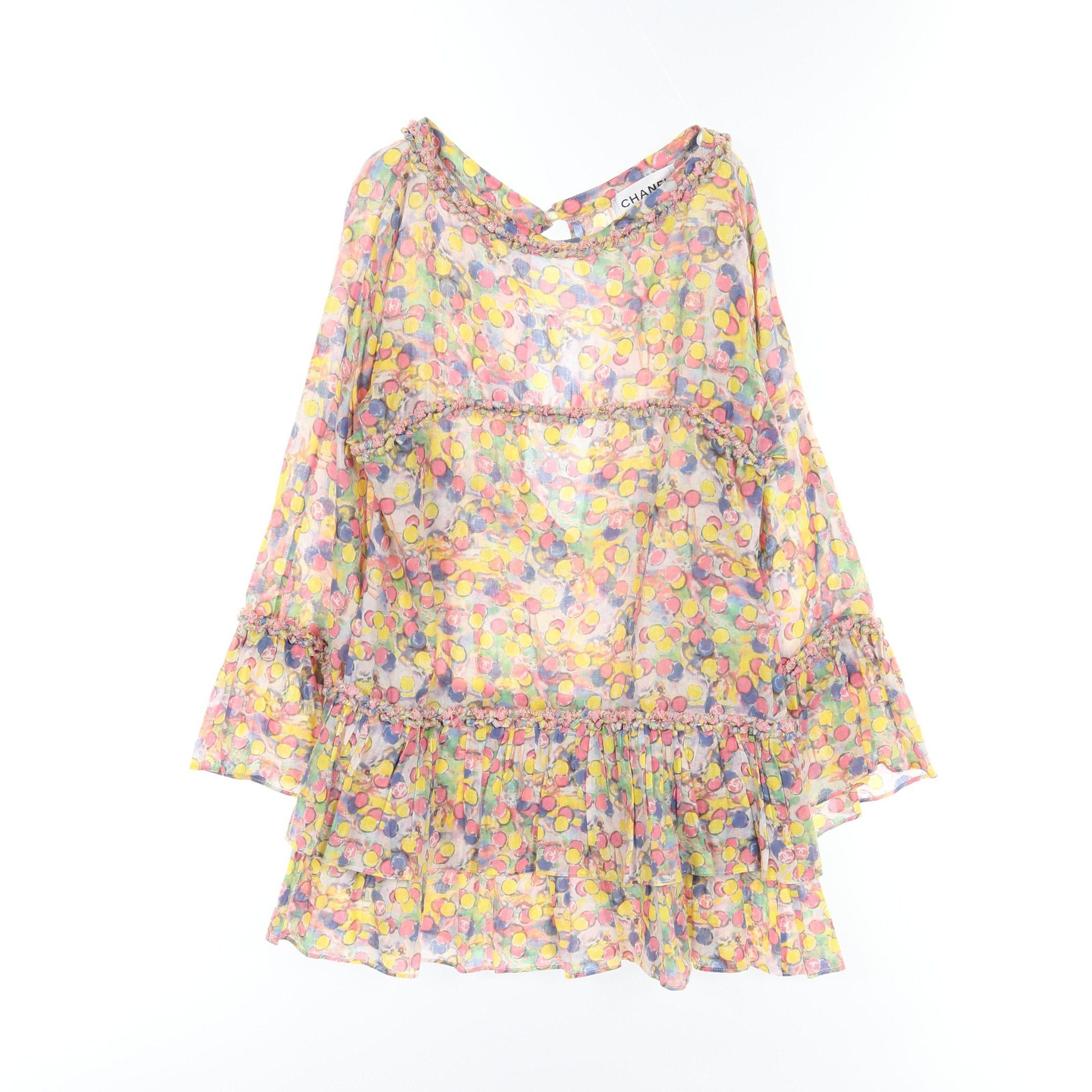Chanel Chanel Coco Mark Tunic All-Over Pattern Cotton Multicolor Size ONE SIZE - 1 Thumbnail