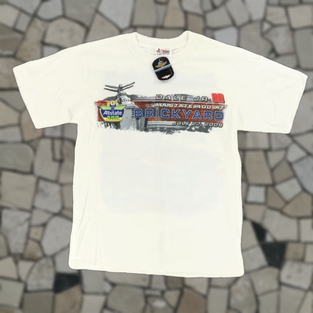 Chase Authentics VINTAGE Chase Authentics Dale Earhardt Jr 2008 Brickyard T-Shirt White Mens M Size US M / EU 48-50 / 2 - 1 Thumbnail