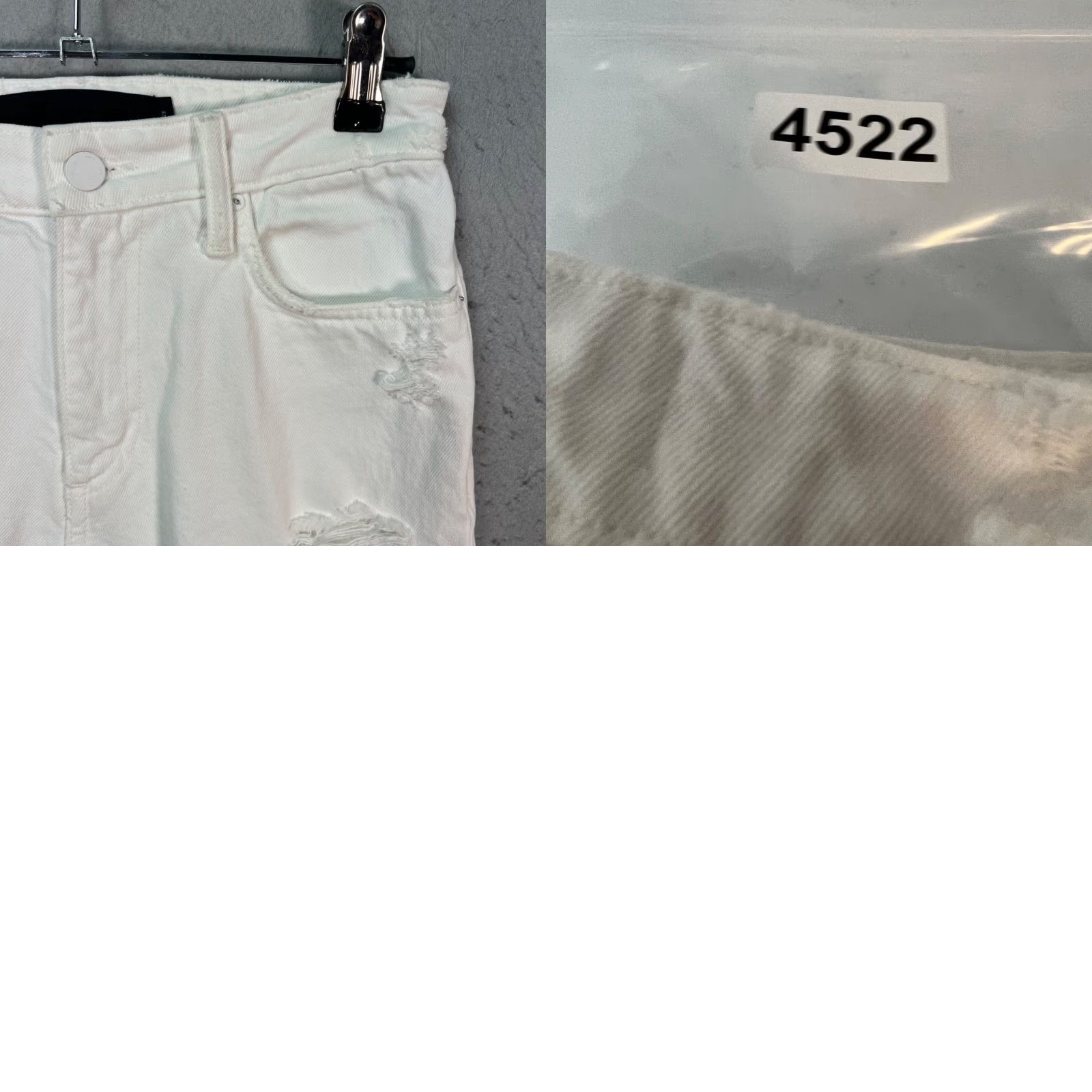 Alexander Wang Alexander Wang Womens Jeans 25 White Distressed Cotton Denim - 5-Pocket Regular Rise Mid Vintage No N/A Size 42" / US 20 - 9 Thumbnail