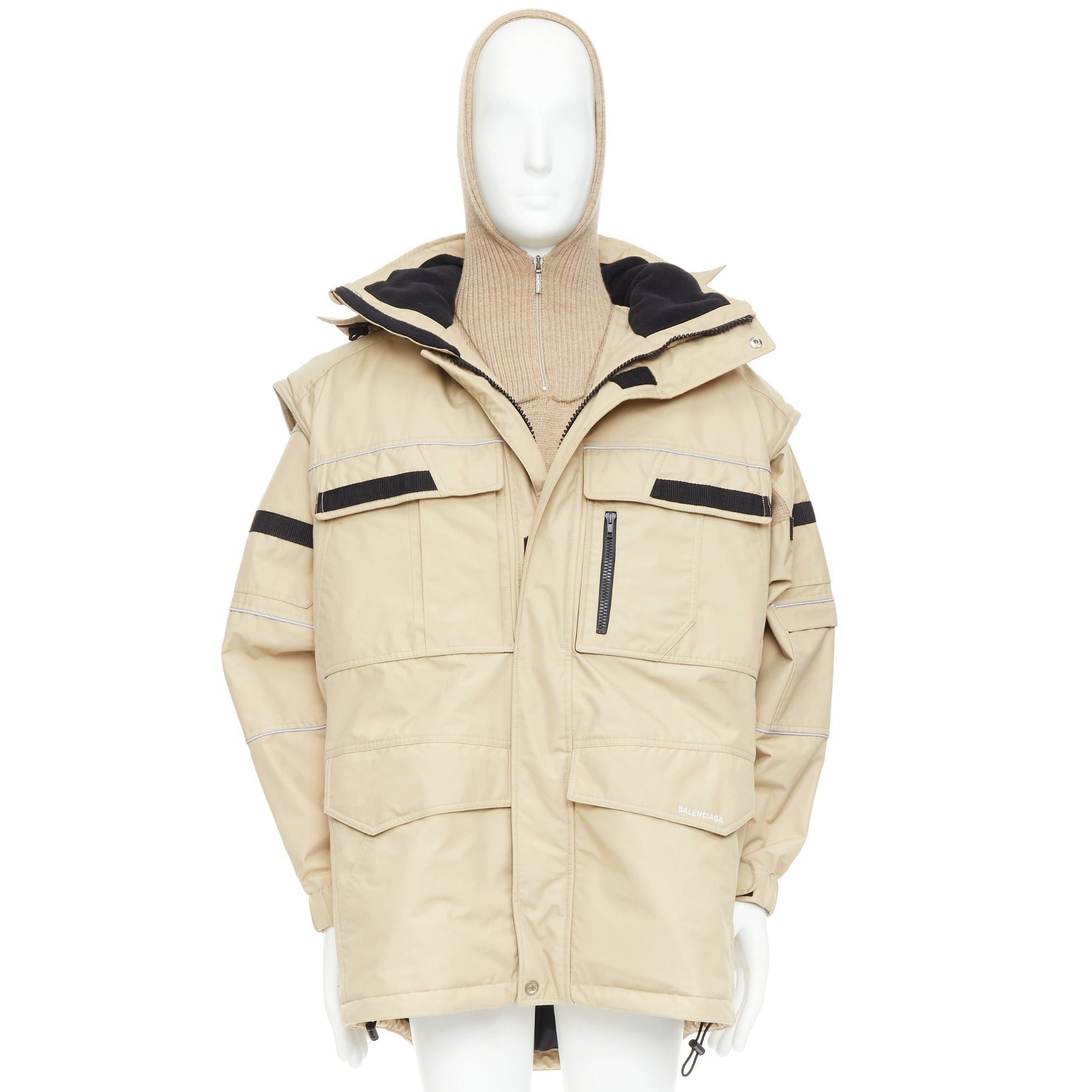 Balenciaga BALENCIAGA Demna 2018 Runway Twinset oversized convertible parka coat FR46 XS Size XS / US 0-2 / IT 36-38 - 1 Thumbnail
