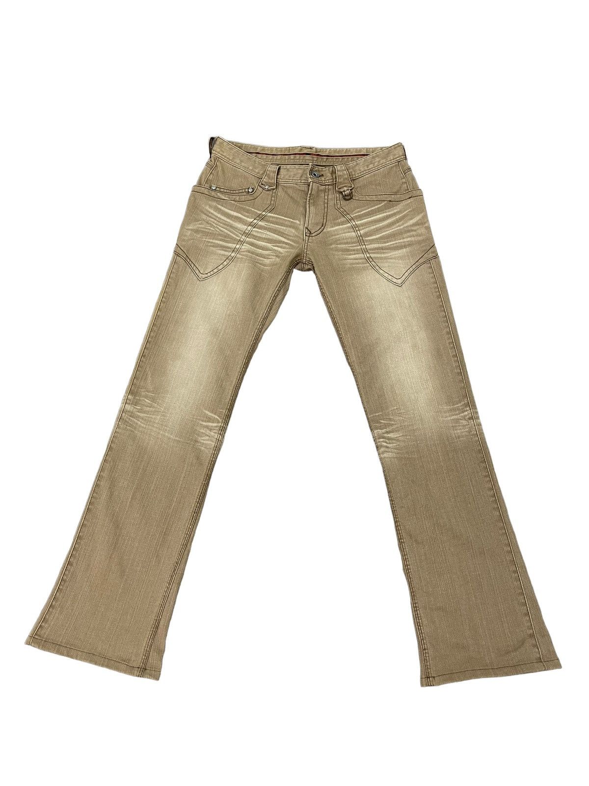 Japanese Brand Slim Jeans Nicole Club Faded Stretch Low Rise 8🟦8 Size US 31 - 1 Thumbnail