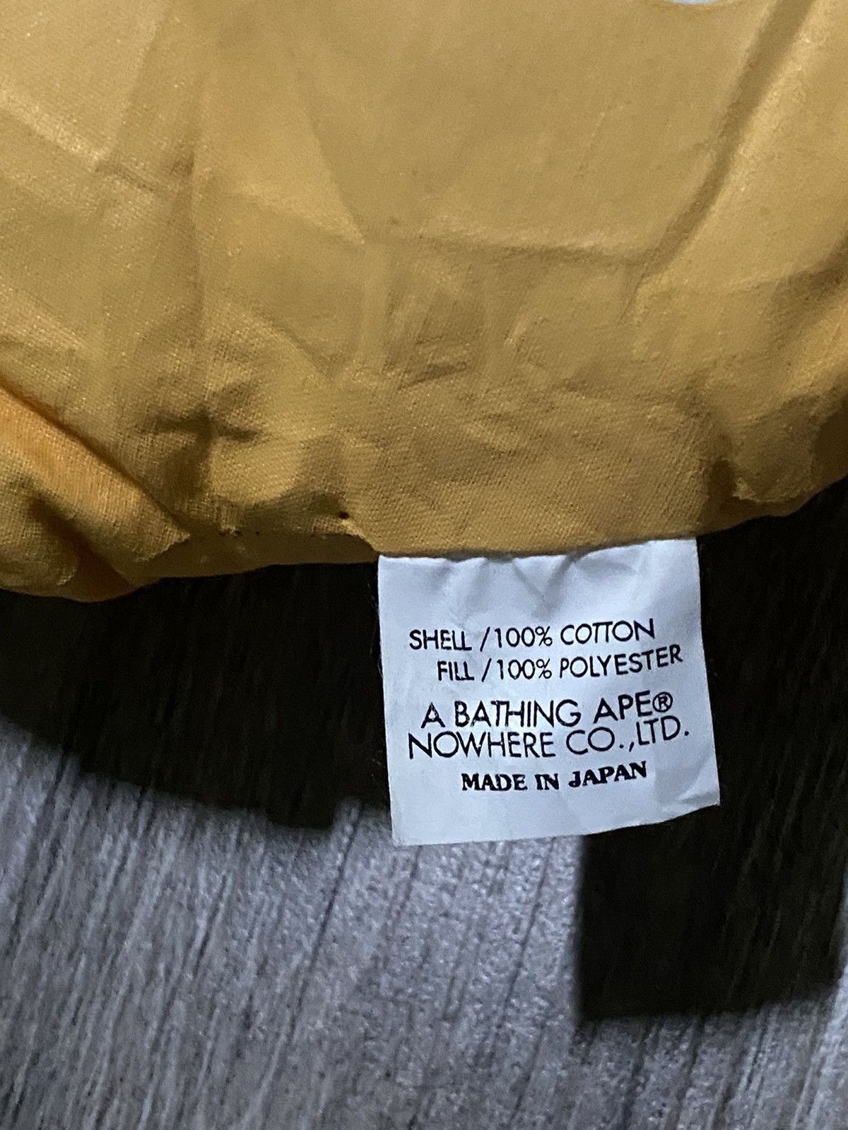 Bape Bape yellow Pillow Size ONE SIZE - 2 Thumbnail