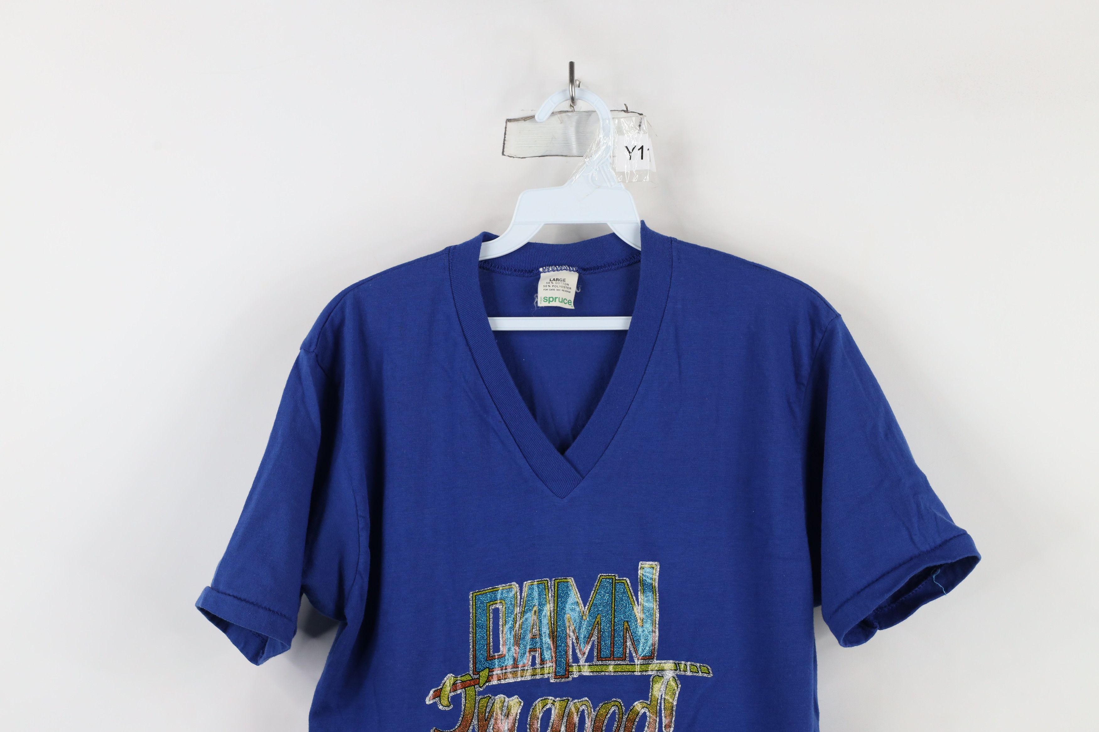 Vintage Vintage 70s Streetwear Spell Out Damn I'm Good T-Shirt USA Size L / US 10 / IT 46 - 2 Thumbnail