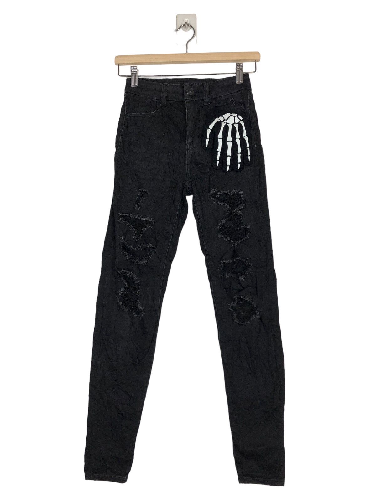 Japanese Brand 🔥RAFF SIMONS INSPIRE STYLE DESIGN DISTRESSED DENIM AMERICAN Size US 26 / EU 42 - 1 Thumbnail