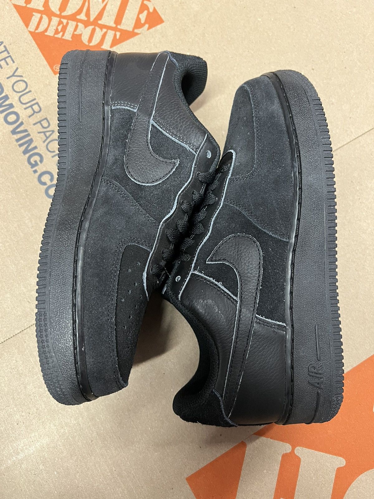 Nike Nike ID Air Force 1 Low - Nike By You - black/black Size US 6 / EU 39 - 4 Thumbnail