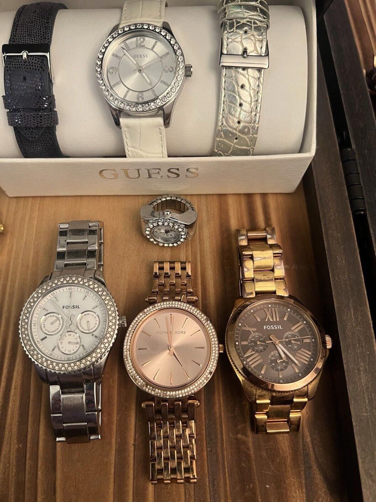 Fossil Ladies Watch Lot 8 MK, Fossil, Guess, Misc Size ONE SIZE - 3 Thumbnail