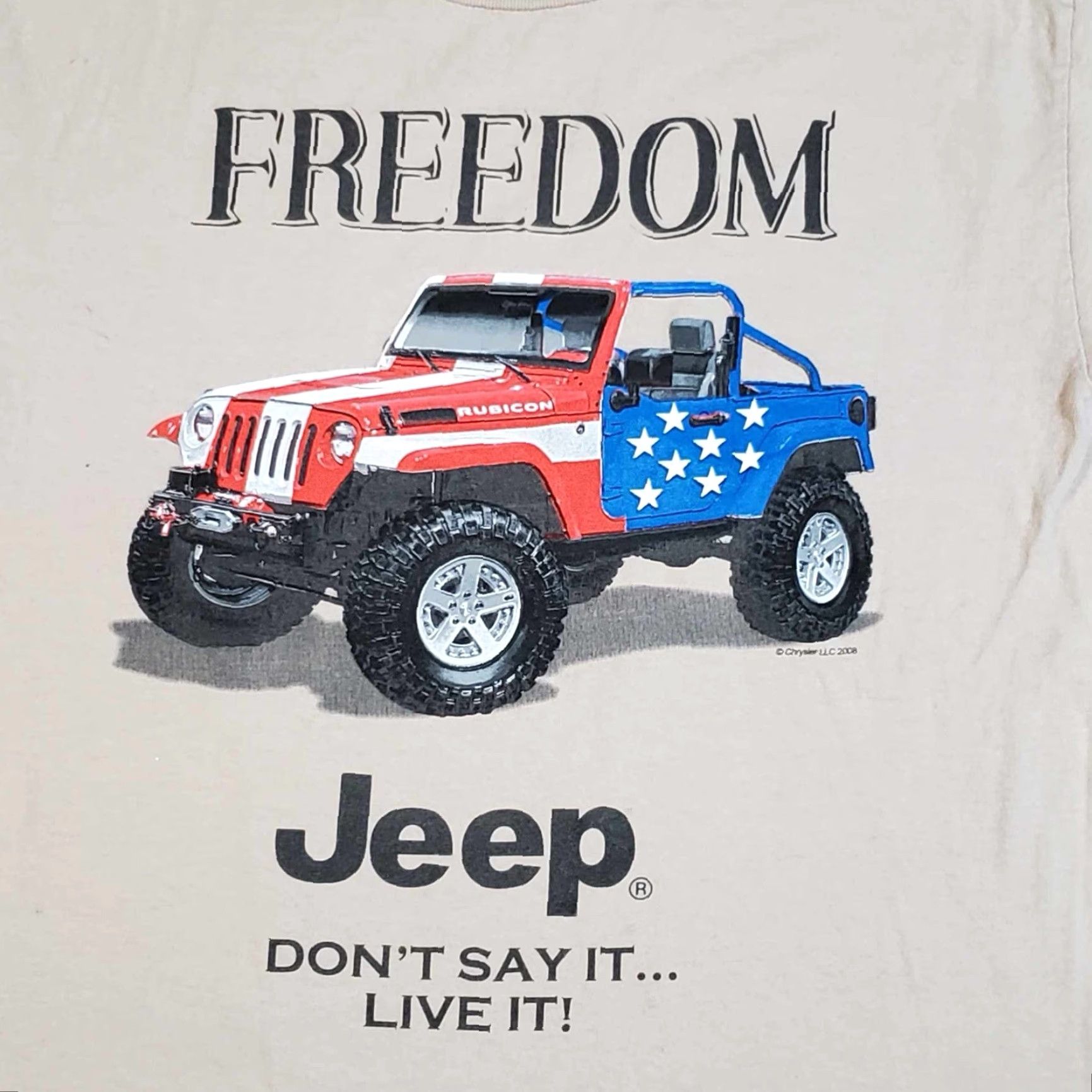 Jeep Official Jeep Mens T Shirt Size M Short Sleeve FREEDOM JEEP Offroad Mud Graphic Print Multicolor City Classic College All Seasons Mens Size US M / EU 48-50 / 2 - 2 Thumbnail