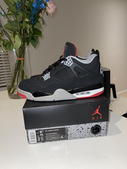 Nike Jordan 4 Retro Og Bred Size 9.5 Grailed