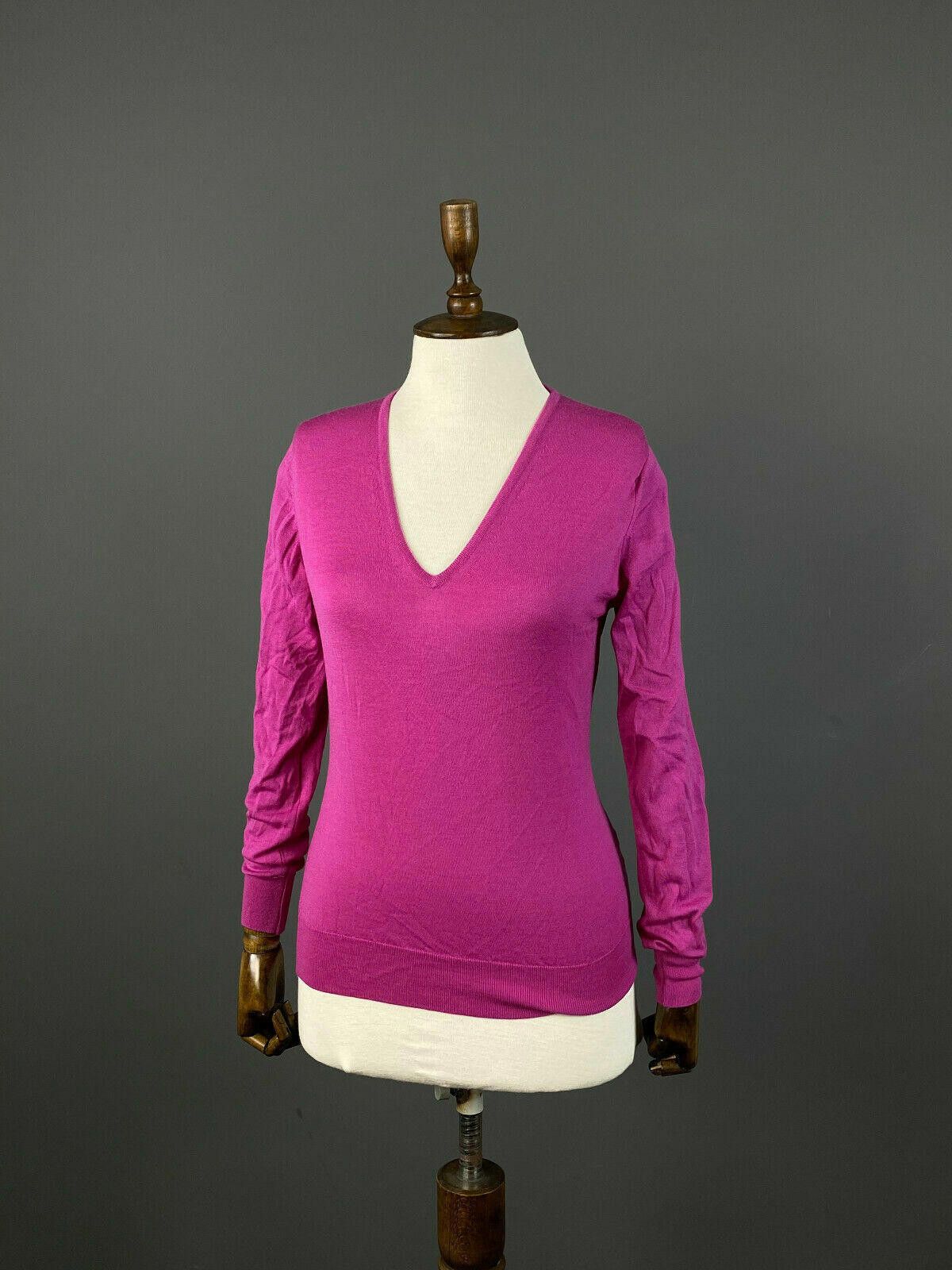 John Smedley John Smedley Pink Merino Wool V-Neck Sweater Size M Size M / US 6-8 / IT 42-44 - 1 Thumbnail