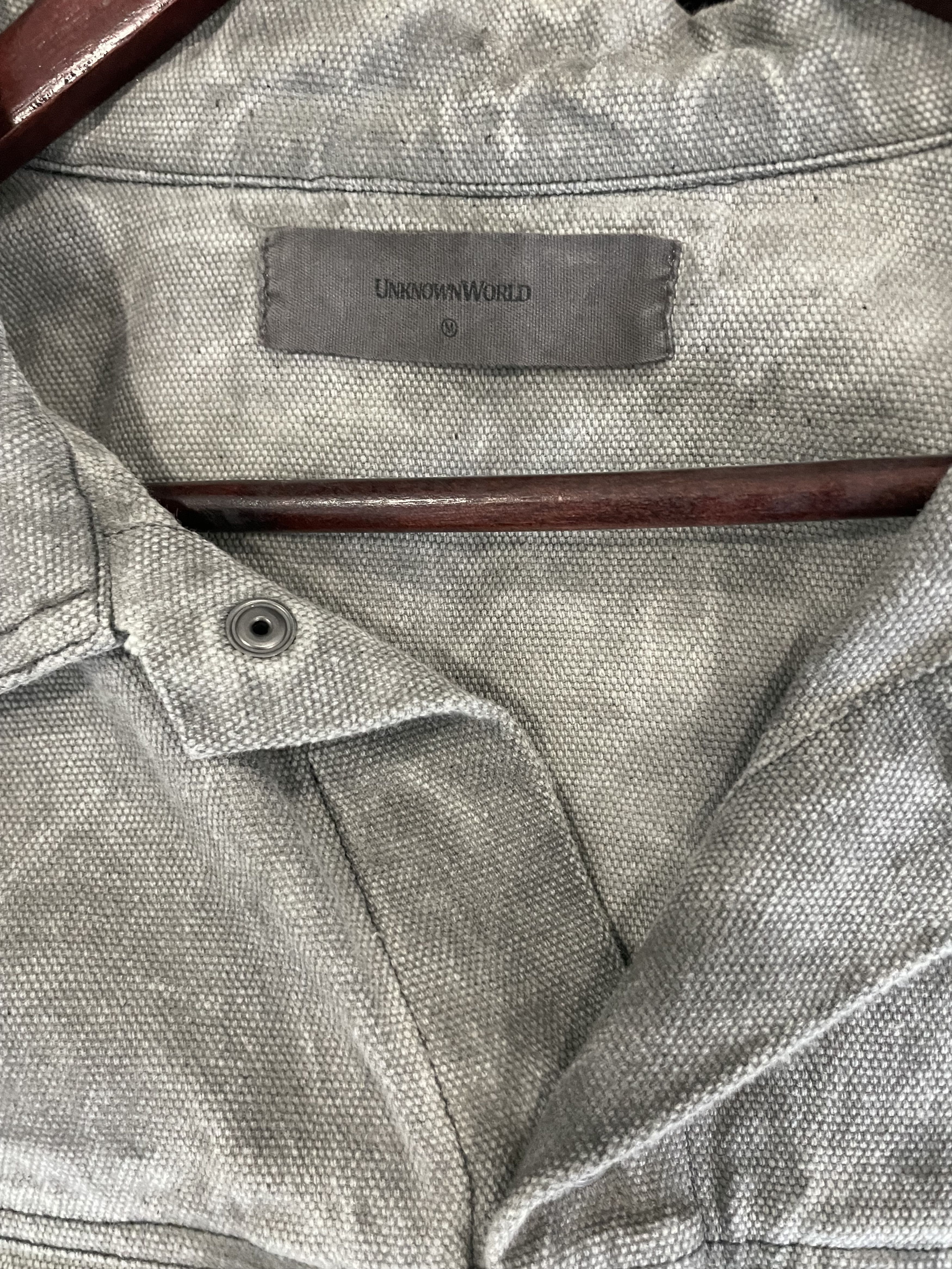 Japanese Brand Unknown World Grey Object Dyed Denim Jacket Size US L / EU 52-54 / 3 - 4 Thumbnail