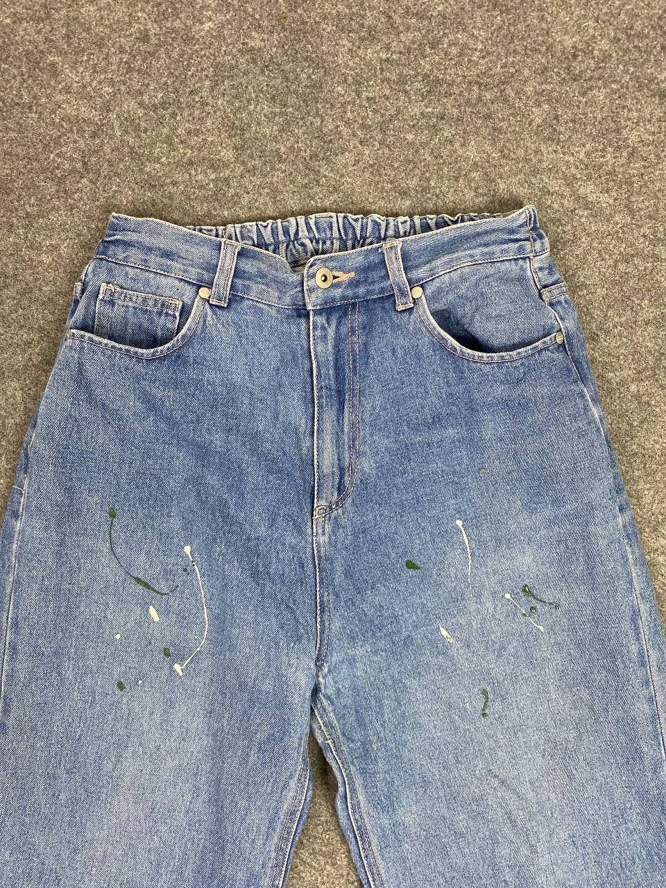 Japanese Brand double name distressed paint splatter highwaist denim Size US 30 / EU 46 - 8 Thumbnail