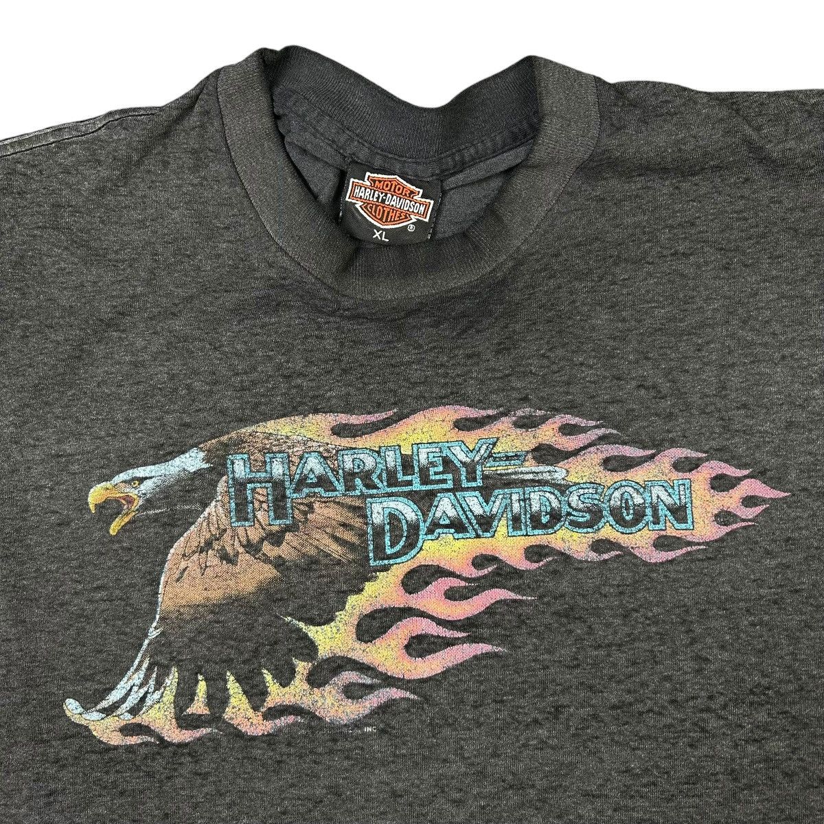 Harley Davidson Vintage 80s Thrashed Harley Davidson Cut Off Tee Size US XL / EU 56 / 4 - 2 Thumbnail