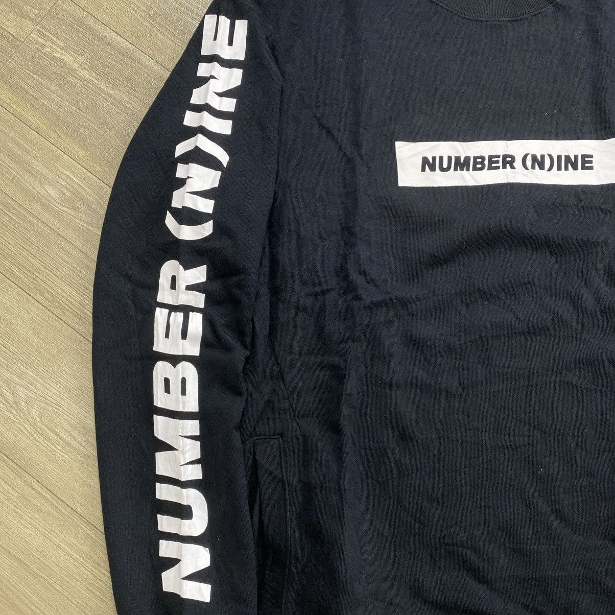 Number (N)ine 2000s Number (N)ine Denim Spell Out Logo Pocket Sweatshirt Size US M / EU 48-50 / 2 - 8 Thumbnail