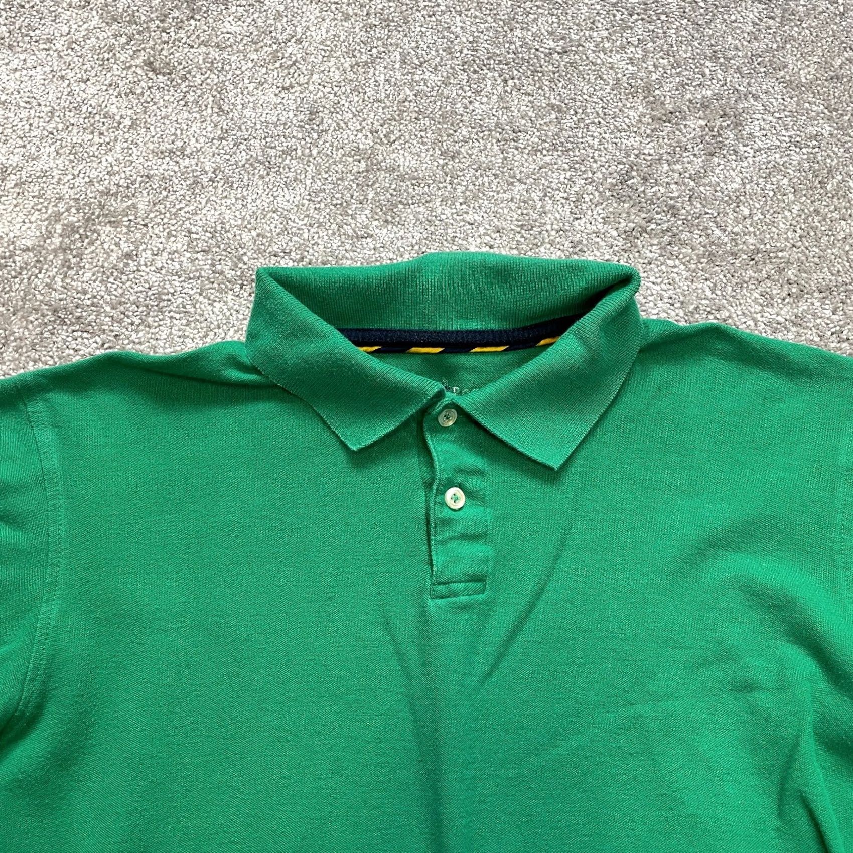 Club Room VINTAGE Club Room Polo shirt Mens Medium Green 100% Pima Cotton Preppy Golf Rugby Collar Size US M / EU 48-50 / 2 - 2 Thumbnail