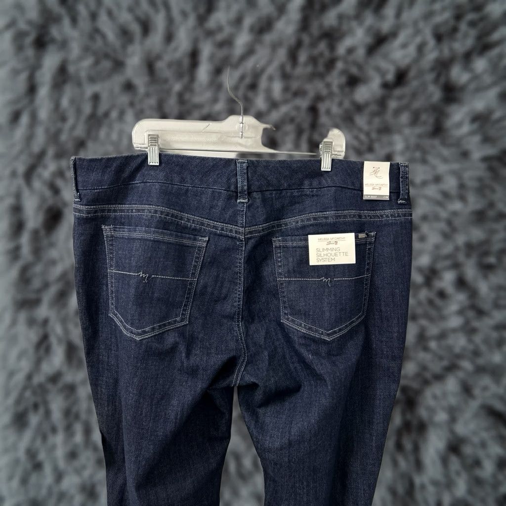 Melissa Melissa McCarthy Seven7 Jeans Slim Boot Womens 22W 31L Dark Wash Denim Blue Stretch Pockets 5-Pocket Regular Size Type Mens? Size 40" / US 18 - 1 Thumbnail