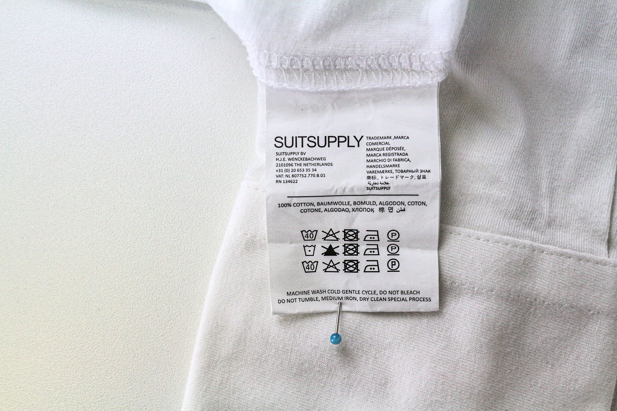 Suitsupply 35 Slim White Cotton Cutaway Shirt 78913 Size 36R - 5 Thumbnail