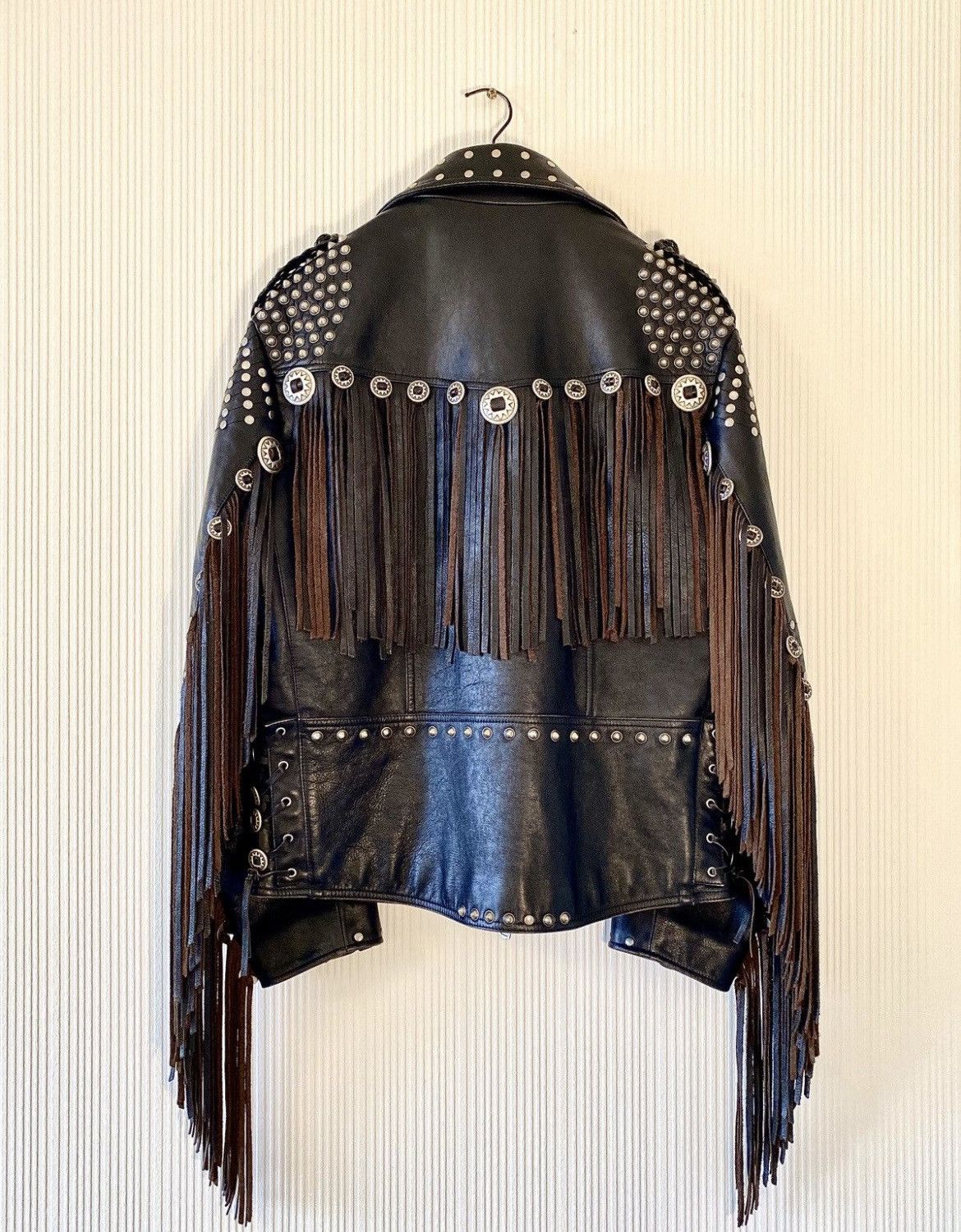 Gucci Gucci Studded Leather Biker Jacket with Fringe Size US M / EU 48-50 / 2 - 3 Thumbnail