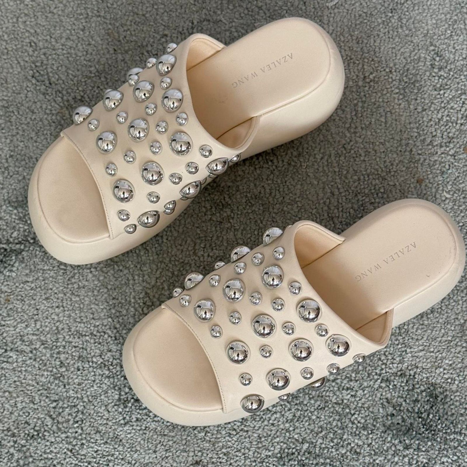 Azalea Wang ✿ studded chunky platform slides ✿ Size US 8.5 / IT 38.5 - 6 Thumbnail