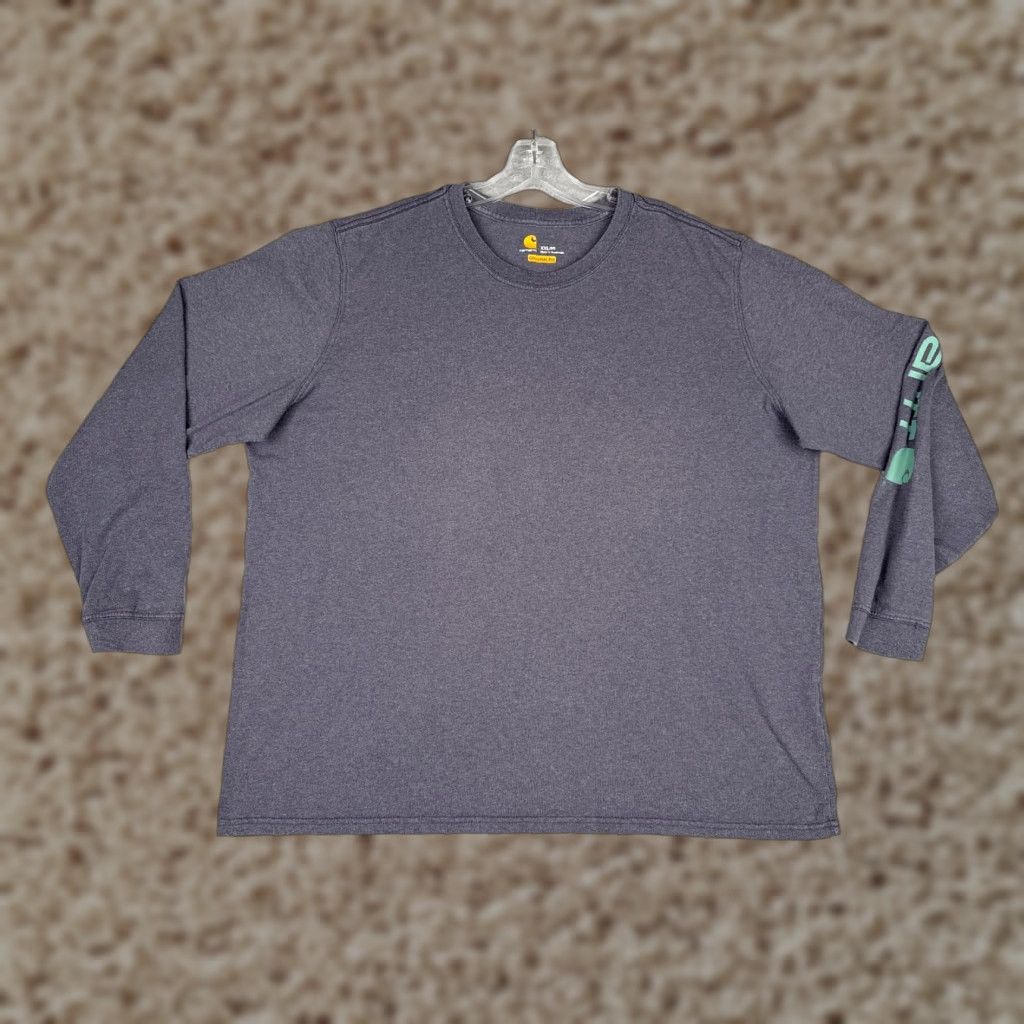 Carhartt VINTAGE Carhartt Shirt Women 2XL Gray Long Sleeve Crew Neck 100% Cotton READ Size XXL / US 16-18 / IT 52-54 - 1 Thumbnail