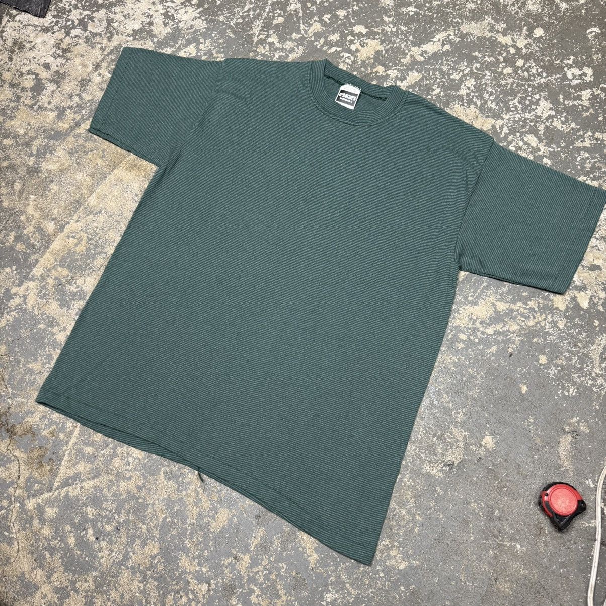 Vintage Vintage Images Green Stripe Striped 80s Tshirt Size US L / EU 52-54 / 3 - 2 Thumbnail