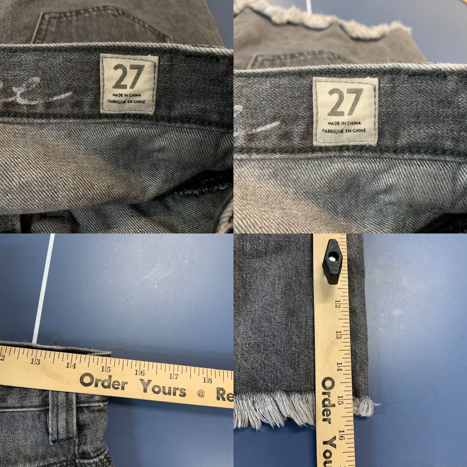 Free People Free People Denim Mini Skirt Womens Size 27 Gray Sidecar Pleat Size 27" / US 4 / IT 40 - 9 Thumbnail