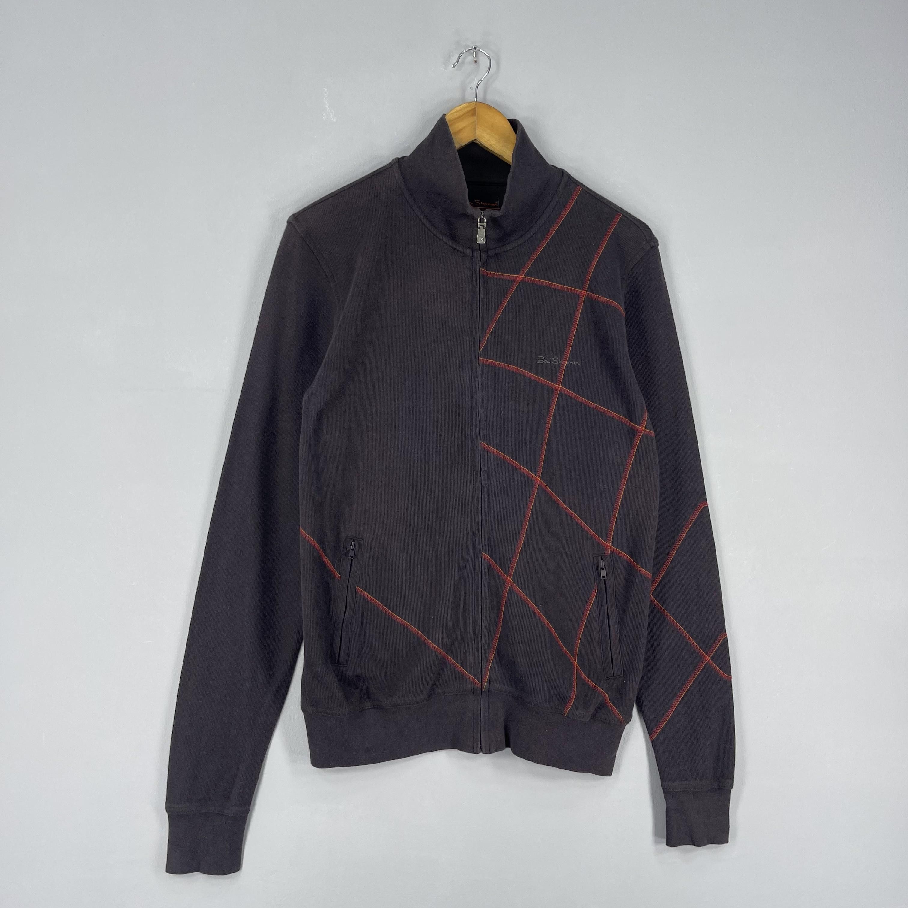 Ben Sherman Vintage Y2K BEN SHERMAN Diamond Stripes Zipper Sweater Size US S / EU 44-46 / 1 - 3 Thumbnail