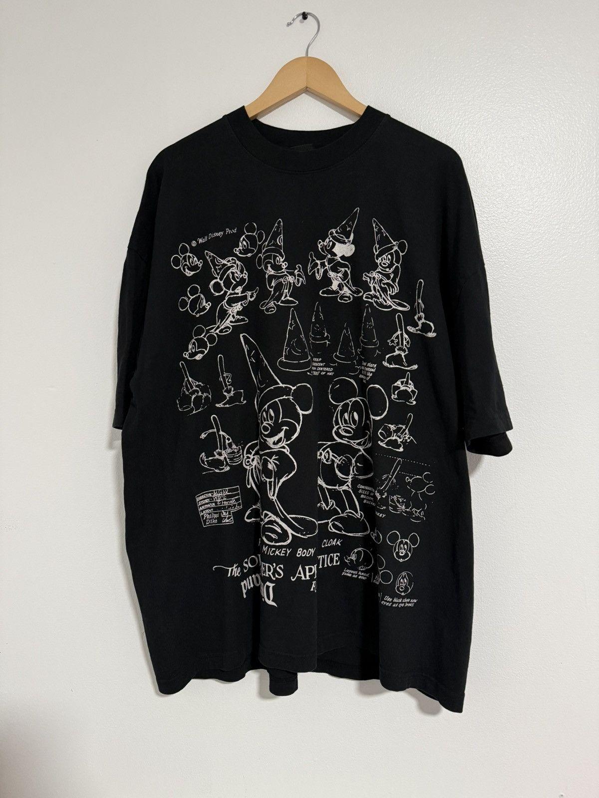 Disney × Other Mickey Mouse Sorcerer's Apprentice Blueprint Tee Size US XXL / EU 58 / 5 - 1 Thumbnail