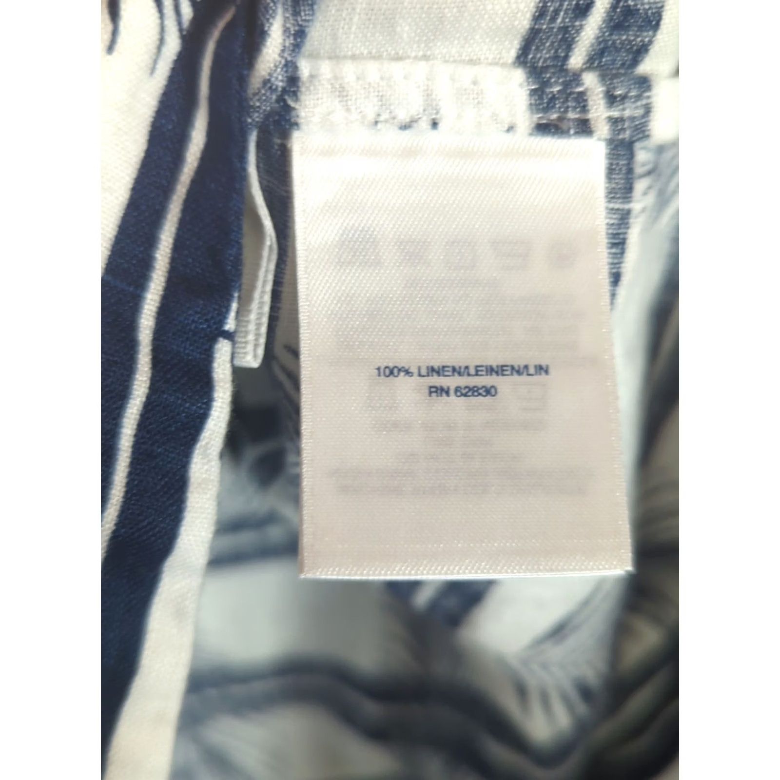 Lands' End Lands End Blue 100% Linen Top Shirt Short Sleeve 1X lagenlook Size XL / US 12-14 / IT 48-50 - 7 Thumbnail